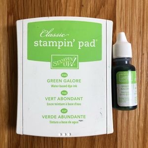 Stampin’ Up Green Galore Ink pad with re-inker
